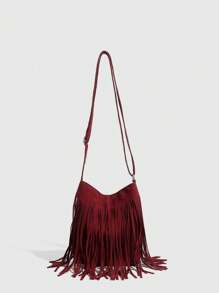 复古西部流苏斜挎包，波西米亚风女牛仔风格斜挎包，复古风女包