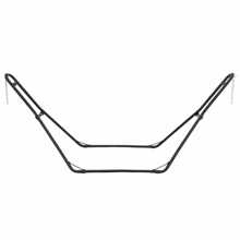 Heavy-Duty Steel Hammock Stand, 130 * 40 * 51in/110 * 35 * 45in  For 2 People, Portable Design, For 9.5 To 14 Ft Hammocks, Ideal For Outdoor Balconies, Porches, Patios, Decks And Backyards - Black-Small Size - View 3
