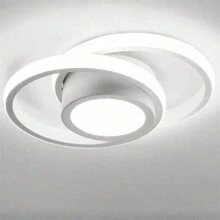 1 件装现代 LED 吸顶灯，220V 圆形嵌入式吸顶灯具，小型吸顶灯，靠近天花板灯，适用于走廊客厅卧室厨房入口黑白，白光/暖光 - 吊燈1 - 查看 8