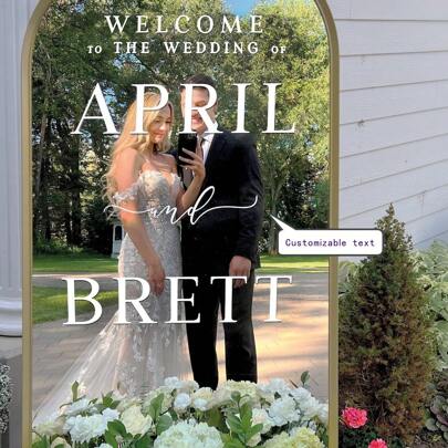 Bienvenido a nuestra señal de entrada de boda, pegatina de vinilo personalizada para espejos, decoración de boda, letreros de bienvenida de boda personalizados - SOIRÉE ROMÁNTICA, multifuncional, ajustable, anti-moho, ornamental, adhesiva, reutilizable, linda, elegante, adorable, de alta calidad, regalos ideales para ella, él, novio, novia, papá, mamá, familia, amigos, hijo, hija, cocina, comedor, dormitorio, oficina, sala de estar, hogar, salón de té, para aniversarios, para cumpleaños, para inauguración de la casa, adhesivos de pared personalizados, otoño elegante, hogar y vida, asusta tu hogar, recuerdos, reutilizable, adorable, de alta calidad