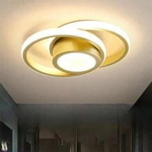 1 件装现代 LED 吸顶灯，220V 圆形嵌入式吸顶灯具，小型吸顶灯，靠近天花板灯，适用于走廊客厅卧室厨房入口黑白，白光/暖光 - 吊燈1 - 查看 2