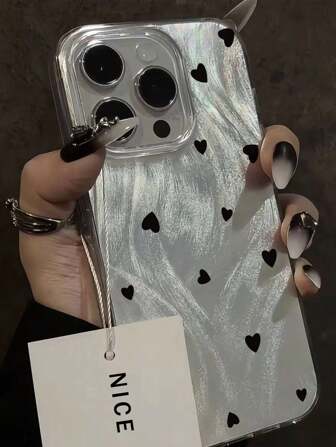 Fashionable Heart Painted Soft Phone Case Compatible With Iphone 15/15 Pro Max, IPhone 13/14/11/12 Series, Galaxy A14/A15, S23 Ultra/A50/A12/A32/A52/A72/A51/A21S/A13/A14/S22 Ultra/S23/A33/A53/S20 FE