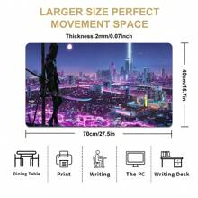 Tấm lót chuột Future City Night Scene LightL Shadow Tấm lót chuột chơi game lớn Tấm lót bàn phím nhiều kích cỡ Tấm lót bàn phím chống trượt bằng cao su Phụ kiện bàn làm việc văn phòng Tấm lót bàn phím cho trường học Quà tặng gia đình cho bạn bè Gia đình - nhiều màu - Xem 4
