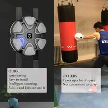 Smart Music Boxing Trainer, Reaction Wall Punching Bag, Rhythm Training For Adults, Home Workout - Black - View 4