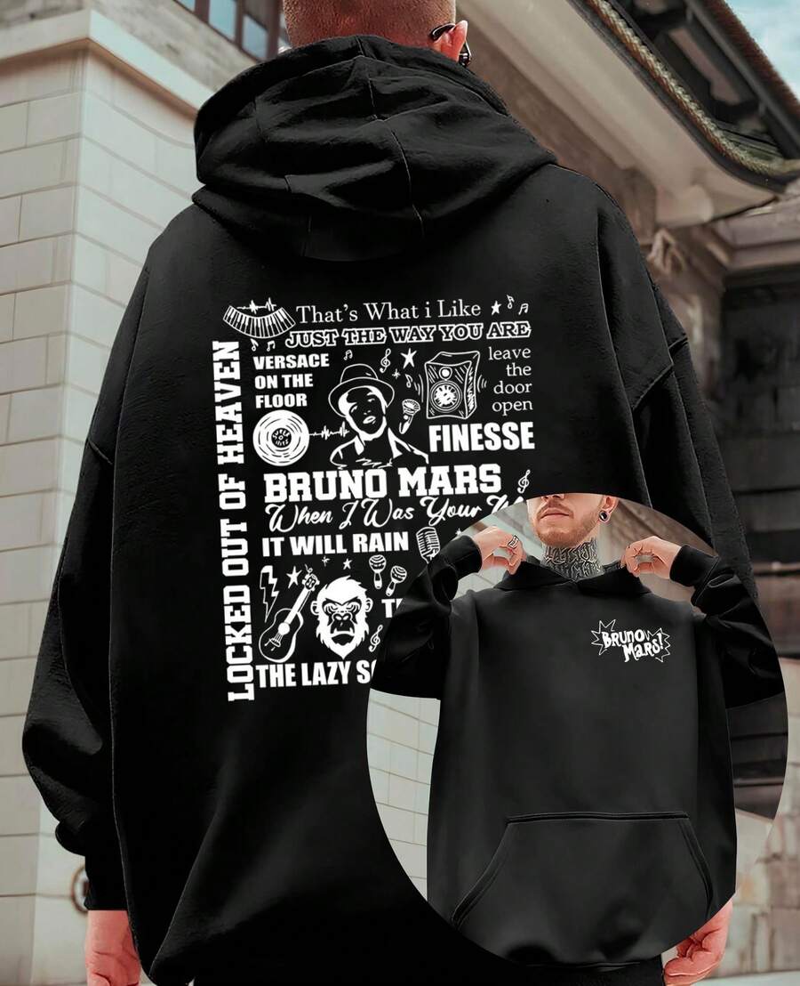 Bruno In Brazil Tour Mars Sweatshirt Bruninho Locked Out Of Heaven - Black - View 1