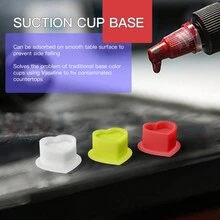 naom 100/200個心形矽膠紋身墨水杯，防潑濺一次性墨水容器，適用於紋身練習藝術家與初學者的紋身用品 - 彩色 - 查看 9