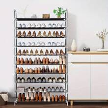 10 Tiers Shoe Footwear Rack Organiser Wooden Storage Shelves Stand Shelf Unit - Variant1 - View 1