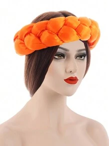 1pc Women's Multicolor Satin Twisted Headband/Scrunchie Headband Hair Hoop - Multicolor - View 21