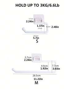 1 Giá để khăn giấy trơn, thích hợp cho phòng tắm - trắng - Xem 4