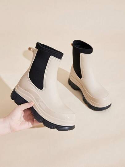 New Design Women Waterproof Rain Boots, Rubber Boots, Anti-Slip Soft Bottom Galoshes