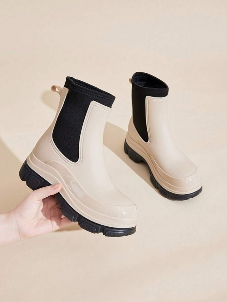 New Design Women Waterproof Rain Boots, Rubber Boots, Anti-Slip Soft Bottom Galoshes