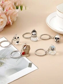 1/5 chiếc móc khóa Halloween hoạt hình Phụ kiện mặt dây chuyền móc khóa đầu lâu ma Anime Móc khóa trang phục ngày lễ - Nhiều màu - Xem 2