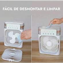 Air Cooler Fan Large Size Table Fan Hot Days Air Conditioner 3 Speeds - trắng - Xem 3