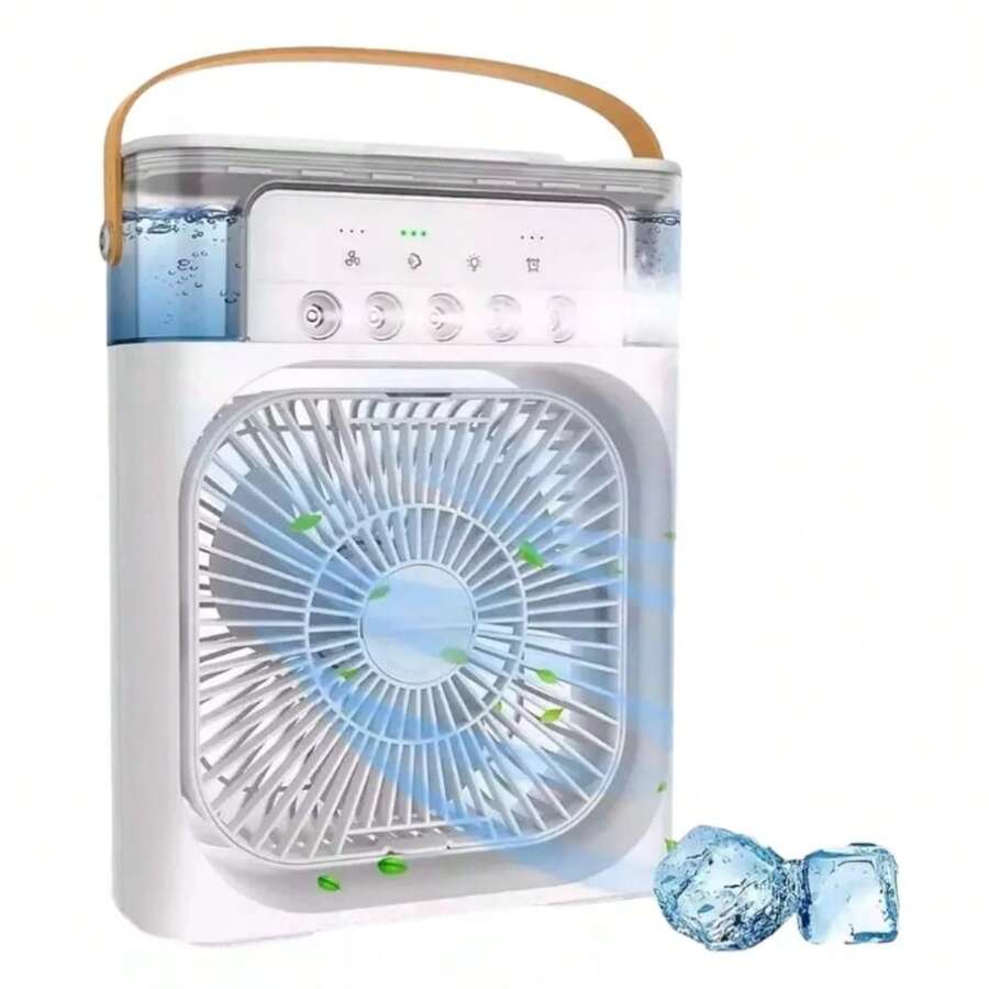 Air Cooler Fan Large Size Table Fan Hot Days Air Conditioner 3 Speeds - trắng - Xem 1