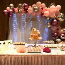 气球拱门套件气球装饰条套件用于花环，49.2 英尺气球胶带条，300 点胶点贴纸用于派对婚礼生日淋浴装饰（升级版），圣诞节 - 無色 - 查看 8