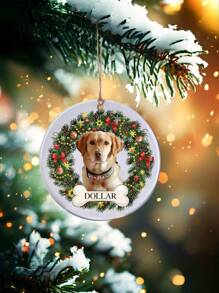 LICVIC 1pc Personalized Christmas Ornaments With Photo - Custom Picture Christmas Ornaments 2025, Ornaments For Christmas Trees, Christmas Decor, Xmas Gifts For Mom Dad Pets Friend Gifts For Women Friendship, Customized, Customizable Name Birthday Gifts For Women, Long Distance Friends, BFF, Work Besties Gift,Chic Design - Style 4 - View 7