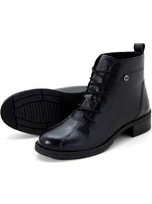 Women's Ankle Boot Lace-Up Lirom Comfortable Low Shaft - 黑色 - 查看 5