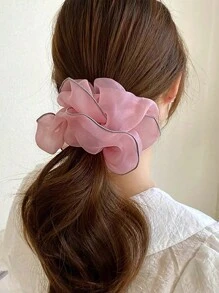 1pc/3pcs Gauze Extra Large Scrunchies, Korean Chic Hair Ties For Women, Romantic Hair Ties Valentine's Day Ponytail Holders, Hair Bobbles ,Head Piece Hair Accessories