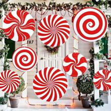 6pcs Big Size Candy Themed Decorations - Waterproof Outdoor Decor, For Porch And Tree | Easy Hanging Festival Yard Decor, Valentine Day, Gift Home Decor Christmas Decorations Room Decor Christmas - Multicolor - View 7