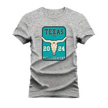 Unisex Soft Comfortable Texas USA Printed T-Shirt - 灰色 - 查看 1