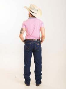 Men's Jeans, Traditional Country Style - Teal Blue - View 3