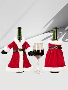 1 件圣诞酒瓶盖套装 - 带有圣诞老人设计的节日红酒装饰，适合节日派对、家庭聚会和独特的礼物、瓶装礼品套装、家居装饰、餐厅、酒吧、咖啡厅、婚礼、派对装饰、朋友礼物、圣诞礼物、新年礼物。，圣诞礼物，圣诞快乐 - 彩色 - 查看 1