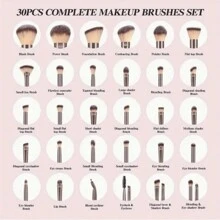 Set de brochas de maquillaje profesional MAANGE, kit de 35 piezas con 30 brochas - Rosa - Ver 2