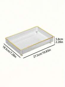 1 件优质化妆品收纳盒 - 时尚桌面支架，用于香水、化妆品和戒指展示 - 节省空间的浴室配件，优雅的家居装饰