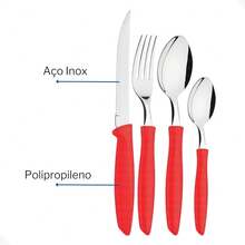 Palmas Colors Kitchen Cutlery Set With Cutlery Holder 25 Pieces - Màu xanh lam - Xem 8