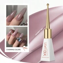 XEIJAYI 1pc 10Ml Long-Lasting Eggshell Glue Gel Nail Polish UV/LED Soak Off Gel Nail Polish For Nail Art DIY Salon Home Holiday Gift For Women - 藕粉色 - 查看 5
