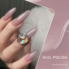 XEIJAYI 1pc 10Ml Long-Lasting Eggshell Glue Gel Nail Polish UV/LED Soak Off Gel Nail Polish For Nail Art DIY Salon Home Holiday Gift For Women - 藕粉色 - 查看 4