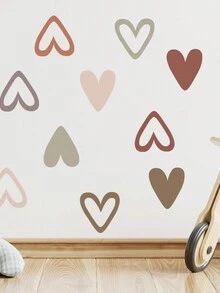 Pink And Color Loving Heart Wall Stickers For Living Room Kids Room Decor Bedroom Home Decoration Removeable PVC Wall Decals - Multicolor - View 7