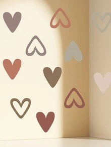 Pink And Color Loving Heart Wall Stickers For Living Room Kids Room Decor Bedroom Home Decoration Removeable PVC Wall Decals - Multicolor - View 11