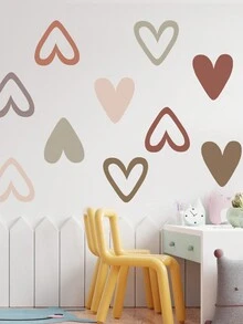 Pink And Color Loving Heart Wall Stickers For Living Room Kids Room Decor Bedroom Home Decoration Removeable PVC Wall Decals - Multicolor - View 10