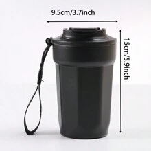 Tasse à café octogonale minimaliste, gobelet isotherme en acier inoxydable avec couvercle, design portable pour le bureau/usage occasionnel, retour à l'école