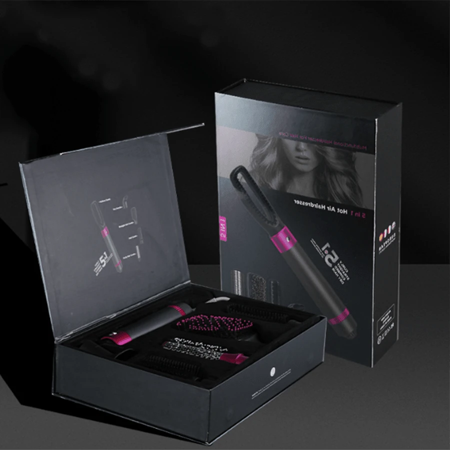 5In1 Hot Air Brush, Automatic Curling Iron, Straightening & Curling 2In1 Hair Styler SHEIN UK