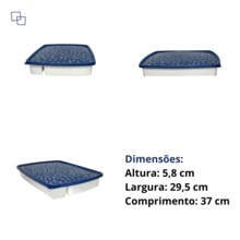 PLASUTIL Cutlery Holder For Drawer With Lid 5 Compartments Large Organizer For Kitchen Plasútil - 藏蓝色 - 查看 5