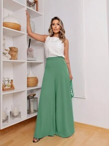 Women Pants - Mint Green - View 6