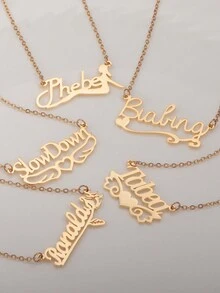 Customized Floral Accent Name Necklace, Multiple Floral Accents And Font Options, Adjustable Chain Length, Christmas Gift Box Option, Christmas, Valentine's Day, Mother's Day Gift Idea - Ordinary Blue Jewelry Box - View 7