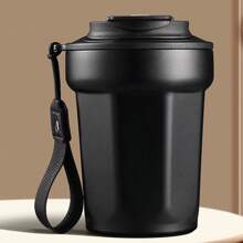 Tasse à café octogonale minimaliste, gobelet isotherme en acier inoxydable avec couvercle, design portable pour le bureau/usage occasionnel, retour à l'école