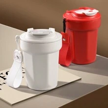 Tasse à café octogonale minimaliste, gobelet isotherme en acier inoxydable avec couvercle, design portable pour le bureau/usage occasionnel, retour à l'école