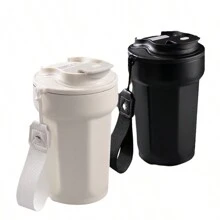 Tasse à café octogonale minimaliste, gobelet isotherme en acier inoxydable avec couvercle, design portable pour le bureau/usage occasionnel, retour à l'école