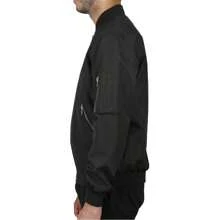 Chaqueta ligera tipo bombardero MA-1 para hombre - Negro - Ver 2