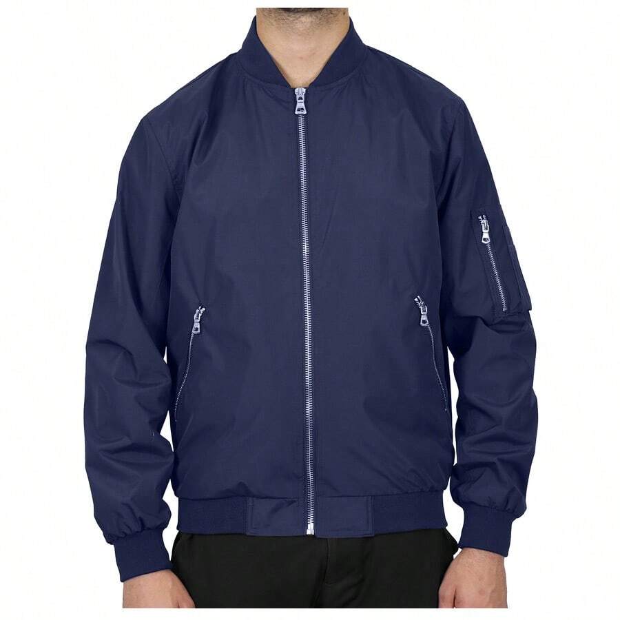Chaqueta tipo bombardero MA-1 ligera para hombres - Marina de guerra - Ver 1