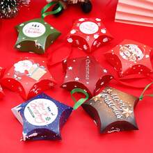10pcs Christmas Candy Boxes, Xmas Eve Gift Packaging Star Boxes - Multicolor - View 3