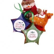 10pcs Christmas Candy Boxes, Xmas Eve Gift Packaging Star Boxes - Multicolor - View 11