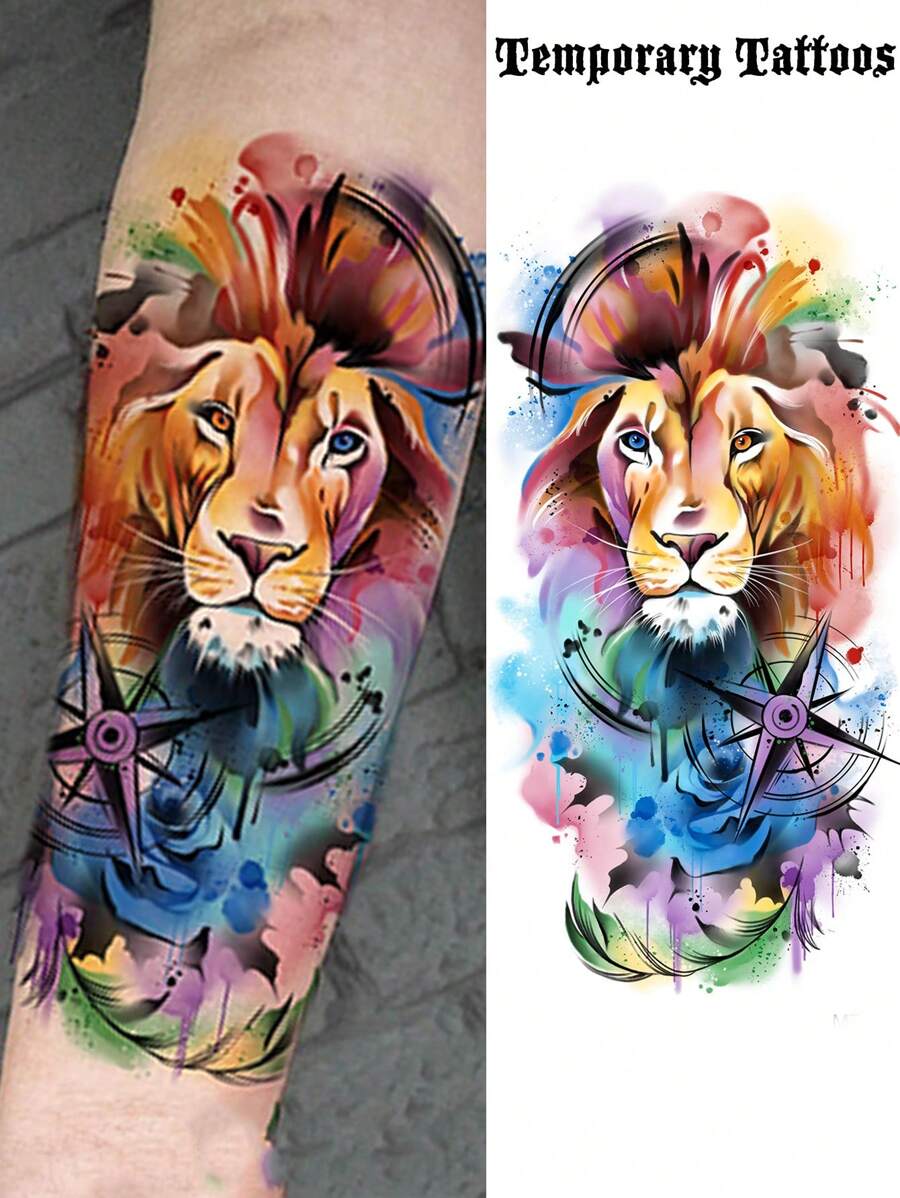 Tatuagens Temporárias Esportivas - Preto, Rosa E Azul
