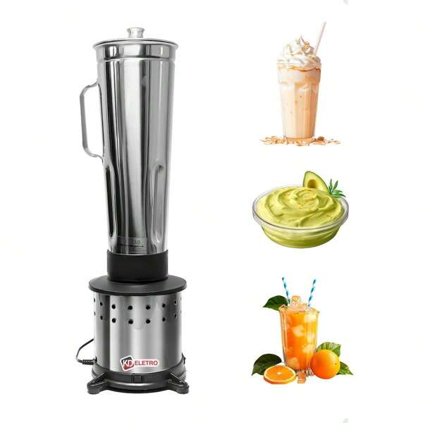 Liquidificador Industrial  Alta Rotação 4 LITROS Prata com Jarra de Aço Inoxidável 220v Cozinhas