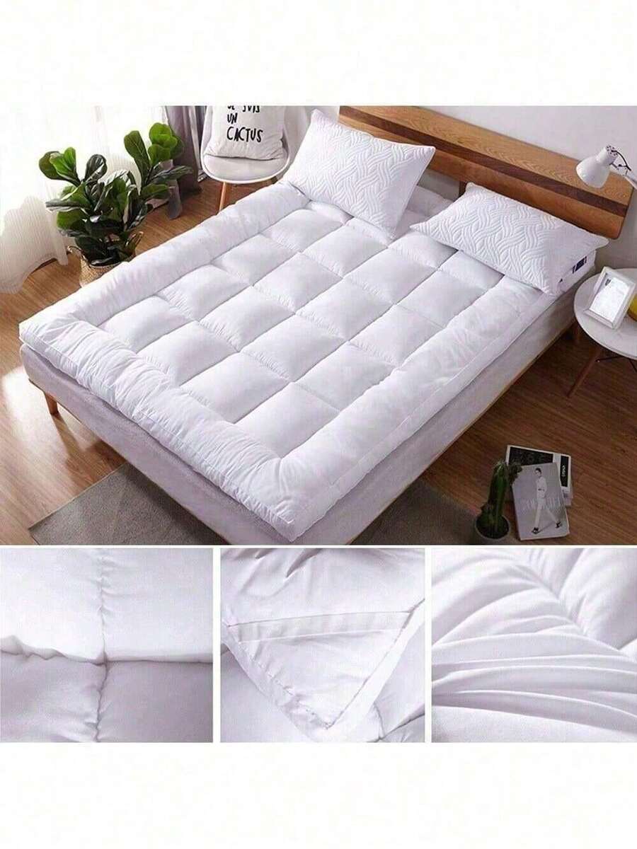 Thick Mattress Pad Quilted Cooling Mattress Topper Cover Breathable