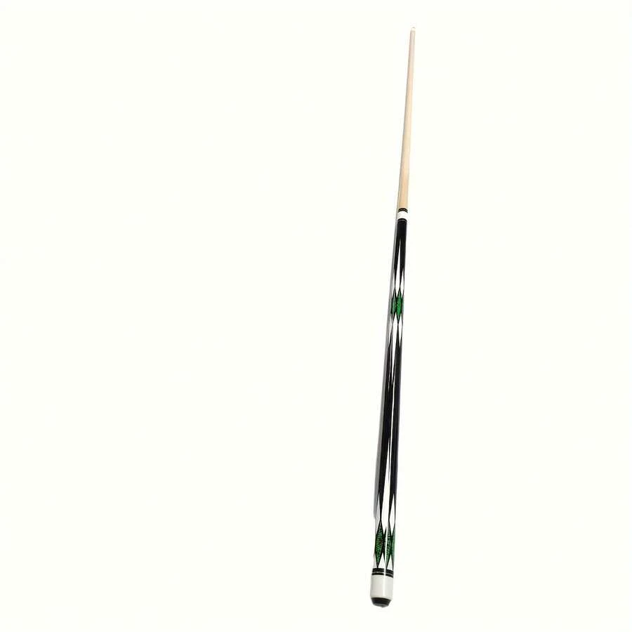 Billiards Cue Adult's Pool Stick Whitewood Rear - Green - View 1